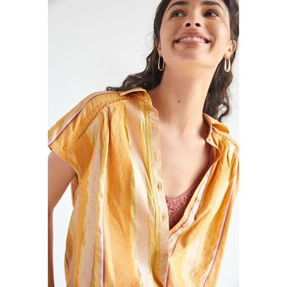 Anthropologie Pilcro The Serena Surf Button Down Shirt S - Picture 2 of 10